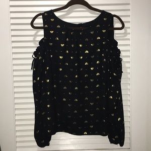 Lauren Conrad black/gold “bee” blouse.